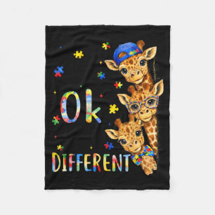 Autismus-Bewusstsein Süße Giraffe Tier zu sein Fleecedecke