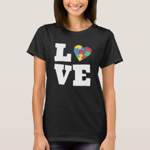 Autismus-Bewusstsein Süße Liebe Puzzle Autistische T-Shirt