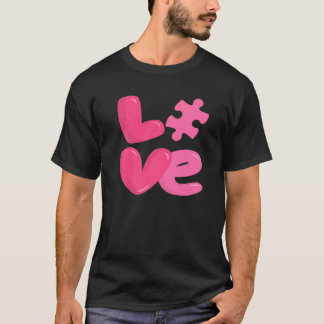 Autismus-Bewusstsein Süße Liebe Puzzle Autistische T-Shirt