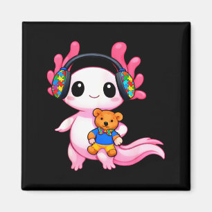 Autismus-Bewusstsein süßer Axolotl-Tier Magnet