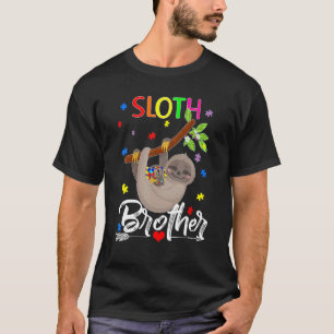 Autismus-Bewusstsein Süßer Faultier-Puzzleteil Bru T-Shirt
