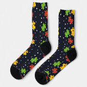 Autismus-Bewusstsein Swag-Muster Socken (Linkes Detail)