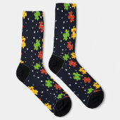 Autismus-Bewusstsein Swag-Muster Socken (Rechts)
