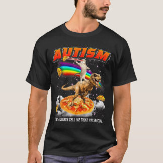 Autismus-Bewusstsein T-Rex Katze Meme Neurodiversi T-Shirt