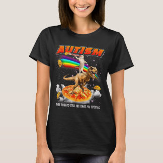 Autismus-Bewusstsein T-Rex Katze Meme Neurodiversi T-Shirt