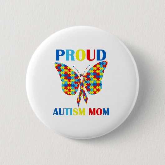 Autismus Bewusstsein Tag Autismus Mama Gift Proud Button (Vorderseite)