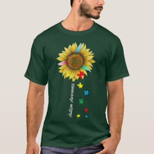 Autismus Bewusstsein Tag Autistische Sonnenblumen T-Shirt