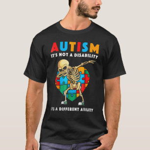 Autismus Bewusstsein Tag Dabbing Skelett Kinder T-Shirt