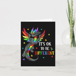 Autismus Bewusstsein Tag Dragon Geschenk, sein Ok Karte