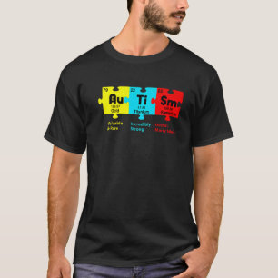 Autismus Bewusstsein Tag Puzzle Chemical Element C T-Shirt