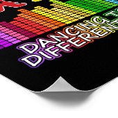 Autismus Bewusstsein tanzt zu einem anderen Schlag Poster (Ecke)