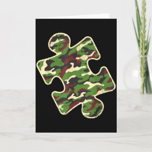 Autismus-Bewusstsein-Tarn-Puzzleteil Vintage-Tarnu Karte