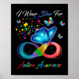 Autismus Bewusstsein trage ich Blau für Autismus S Poster