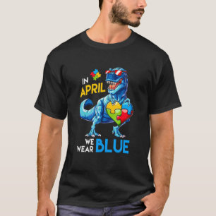 Autismus Bewusstsein Trex Dino Dinosaur Dinosaurus T-Shirt