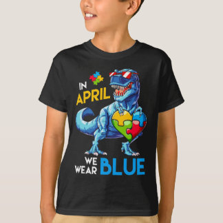 Autismus Bewusstsein Trex Dino Dinosaur Dinosaurus T-Shirt