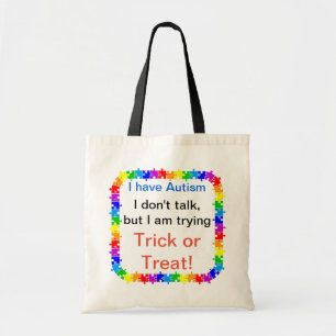 Autismus-Bewusstsein Trick-or-Treat-Tasche anpasse Tragetasche