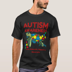 Autismus Bewusstsein Turtle Puzzle Mama Kinder Leh T-Shirt