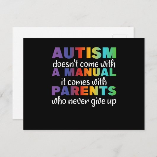 Autismus Bewusstsein, um anders zu sein Leo Postkarte (Vorne/Hinten)