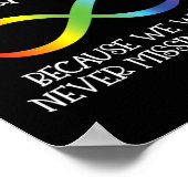 Autismus-Bewusstsein Umarme Den Regenbogen Unendli Poster (Ecke)