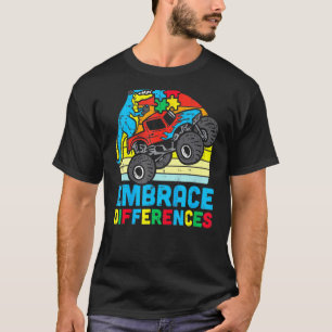 Autismus-Bewusstsein Umarme Unterschiede Trex-Mons T-Shirt