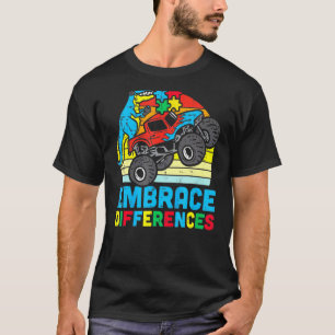 Autismus-Bewusstsein Umarme Unterschiede Trex Mons T-Shirt