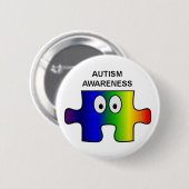 AUTISMUS-BEWUSSTSEIN UND UNTERSTÜTZUNG BUTTON (Vorne & Hinten)