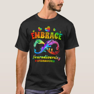 Autismus-Bewusstsein Unendlichkeitssymbol Umarme N T-Shirt