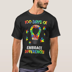 Autismus-Bewusstsein Unterschiede annehmen 100 Tag T-Shirt