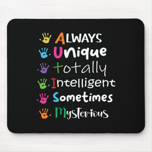 Autismus-Bewusstsein Unterstützen Sie Autismus-Kin Mousepad (Vorne)