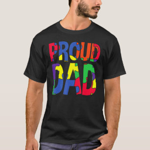 Autismus-Bewusstsein Unterstützer Stolz Papa Puzzl T-Shirt