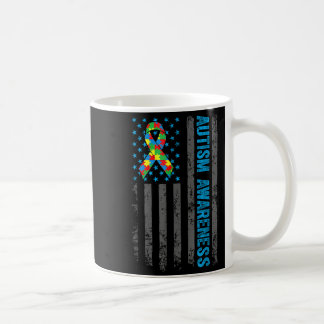 Autismus-Bewusstsein US-amerikanische Flagge Mutte Kaffeetasse