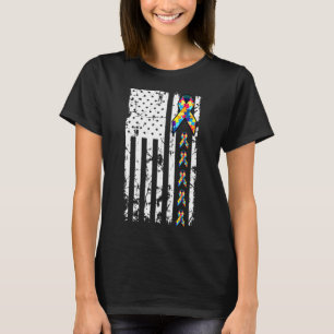 Autismus Bewusstsein US-Flagge Not leidendes T-Shi T-Shirt