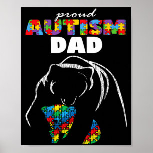 Autismus-Bewusstsein Vater Stolz auf Autismus Sohn Poster