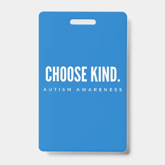 Autismus Bewusstsein wählen Art Lanyard Abzeichen  Ausweis (Vorderseite)