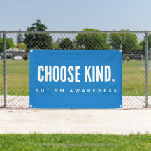 Autismus Bewusstsein wählen Art Outdoor Banner-Zei