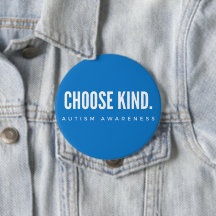Autismus Bewusstsein wählen Sie Art blauer Button