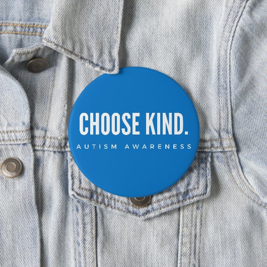 Autismus Bewusstsein wählen Sie Art blauer Button (Beispiel)