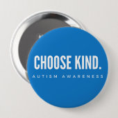Autismus Bewusstsein wählen Sie Art blauer Button (Vorne & Hinten)