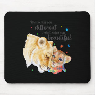 Autismus-Bewusstsein Was dich anders macht Löwen-M Mousepad
