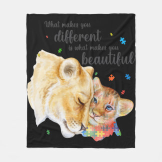 Autismus Bewusstsein, was einen zu einer anderen L Fleecedecke