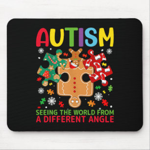 Autismus Bewusstsein Weihnachten Autistische Weihn Mousepad