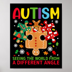 Autismus Bewusstsein Weihnachten Autistische Weihn Poster