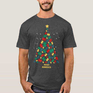Autismus Bewusstsein Weihnachtsbaum Autismus Weihn T-Shirt