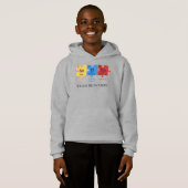 Autismus Bewusstsein Wissenschaft Geek personalisi Hoodie (Vorne ganz)