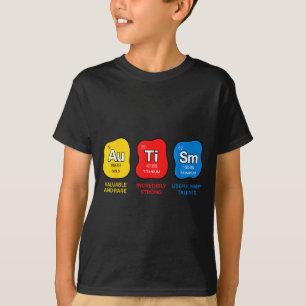 Autismus-Bewusstsein Wissenschaft Periodensystem E T-Shirt