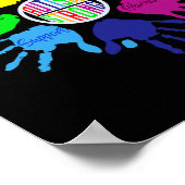 Autismus Bewusstsein Zeichensprache Hand Puzzle Un Poster (Ecke)