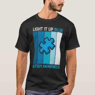 Autismus-Bewusstsein  Zünde es Blau Autismus-Bewus T-Shirt