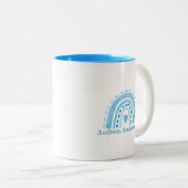 Autismus Bewusstsein Zwei-Tonen-Tasse, 11 oz Zweifarbige Tasse (VorderseiteRechts)