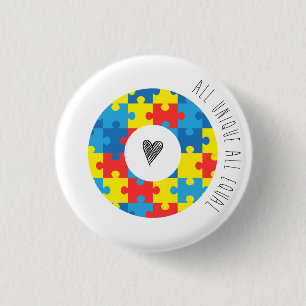 Autismus-Bewusstseins-Abzeichen (klein) Button