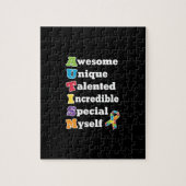 Autismus-Bewusstseins-Akronym Puzzle (Vertikal)